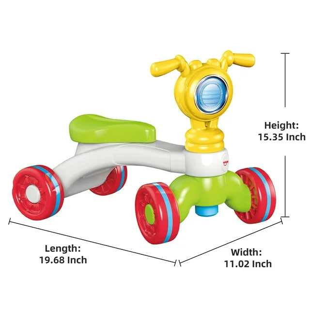 Yacul Baby Balance Bike, Toddler Baby Bicycle with 4 Wheels, Lightweight Bike for Kids Boys Girls