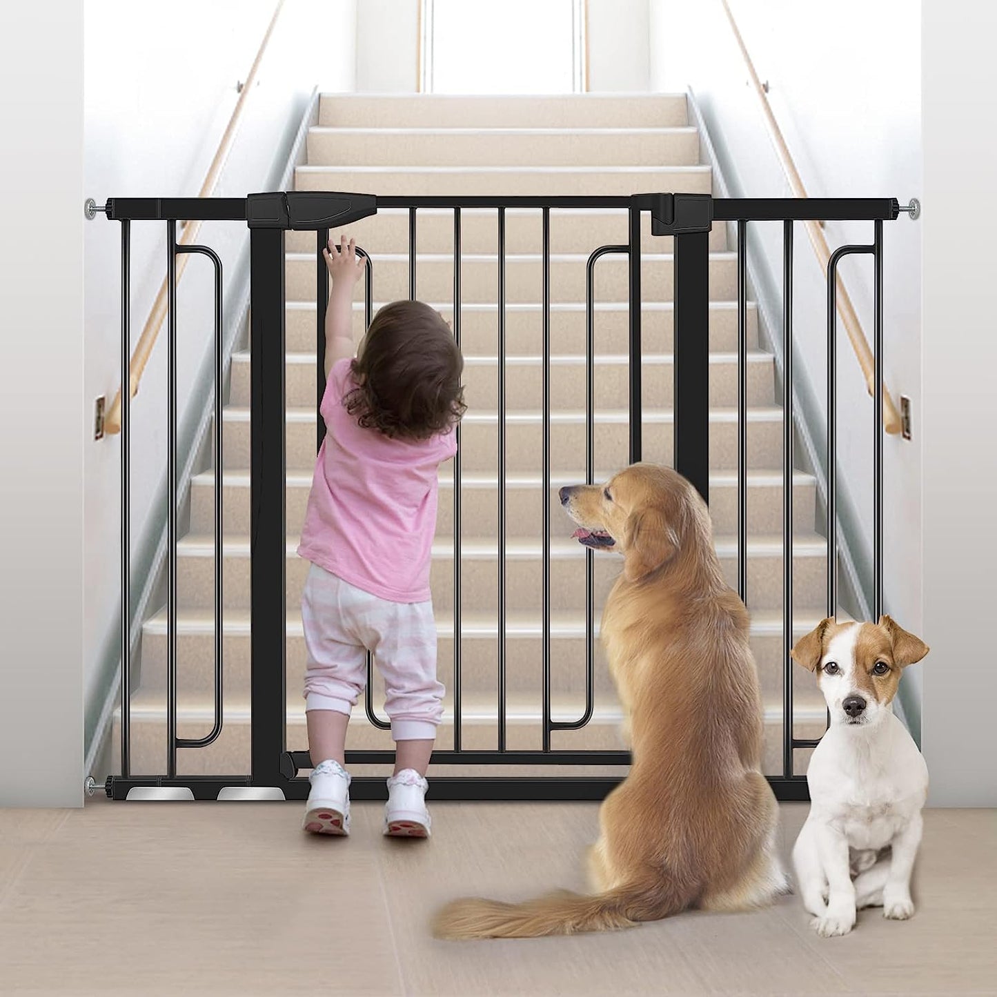 Yacul 36" Extra Tall Baby Gate for Stairs, 29.93"~51.5" Extra Wide Baby Gates