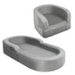 Yacul Foldable Toddler Travel Bed, Portable Baby Sofa Chair Folding Floor Cot for Kids,Grey