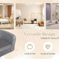 Yacul Foldable Toddler Travel Bed, Portable Baby Sofa Chair Folding Floor Cot for Kids,Grey