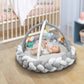 Baby Play Gym Mat, Yacul Thick Soft Baby Gym Tummy Time Activity Mat with Detachable Toys, Stage-Based Developmental Activity Gym & Play Mat for Baby to Toddler