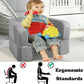 Yacul Foldable Toddler Travel Bed, Portable Baby Sofa Chair Folding Floor Cot for Kids,Grey