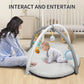 Baby Play Gym Mat, Yacul Thick Soft Baby Gym Tummy Time Activity Mat with Detachable Toys, Stage-Based Developmental Activity Gym & Play Mat for Baby to Toddler