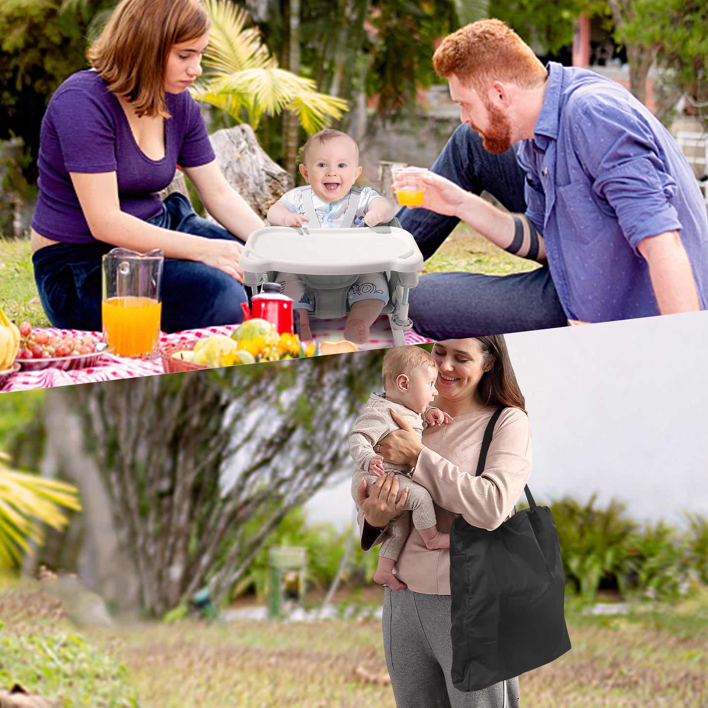 Yacul Hook On Chair, Feeding Seat for Table, Clip on High Chair with Tray, Portable and Foldable Baby Floor Seat with Carry Bag for Home, Travel and Camping,