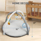 Baby Play Gym Mat, Yacul Thick Soft Baby Gym Tummy Time Activity Mat with Detachable Toys, Stage-Based Developmental Activity Gym & Play Mat for Baby to Toddler