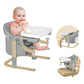 Yacul 3 in1 Foldable Baby High Chair Feeding Booster Seat W/ Tray, Portable Hook on Chair Floor Seat W/ Carry Bag for 6-24 Months Infant Toddler Kids Indoor Outdoor