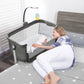 YACUL Baby Bedside Sleeper Bassinet, with Music Box #Dark Gray