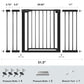 YACUL Baby pet‘s Gate, 29.93"-51.5" Extra Wide Pressure Mounted Gates, Height 30" black