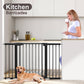 YACUL Baby pet‘s Gate, 29.93"-51.5" Extra Wide Pressure Mounted Gates, Height 30" black