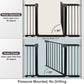 YACUL Baby pet‘s Gate, 29.93"-51.5" Extra Wide Pressure Mounted Gates, Height 30" black