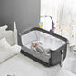 YACUL Baby Bassinet Bedside Crib Music box, Dark Gray
