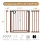 YACUL Baby Gate for Stairs, 29.3"-51.5" Extra Wide Child Safety Gates, Brown