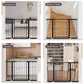 YACUL Baby pet‘s Gate, 29.93"-51.5" Extra Wide Pressure Mounted Gates, Height 30" black