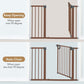 YACUL Baby Gate for Stairs, 29.3"-51.5" Extra Wide Child Safety Gates, Brown